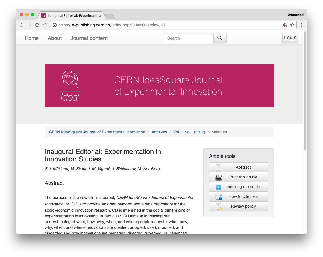 Certain things are changing in the site, like the Favicon in certain categories and the colour of each publication, following our guidelines. This is a screenshot from the site in late 2017.