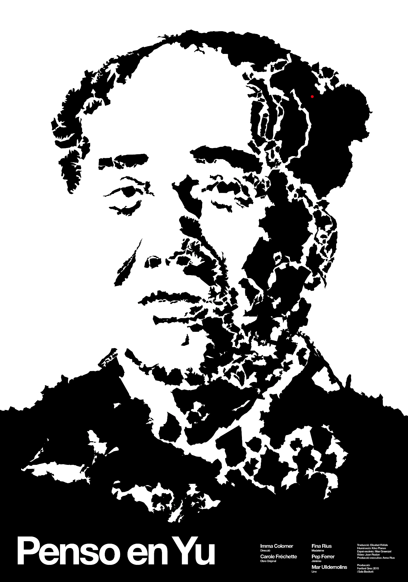 'Continental Mao'. Based on the classical Mao Tse Tung portrait. It's inspired in Kentaro Nagai's work with reorganising territories to make new forms .