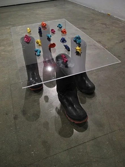 Tectonic Plate Study (four right foot rubber boots), 2011