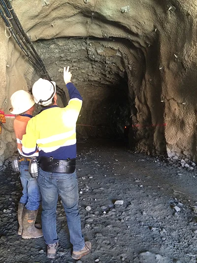 Underground portal area at Ramelius Resources' Vivien underground gold mine near Leinster in Western Australia.