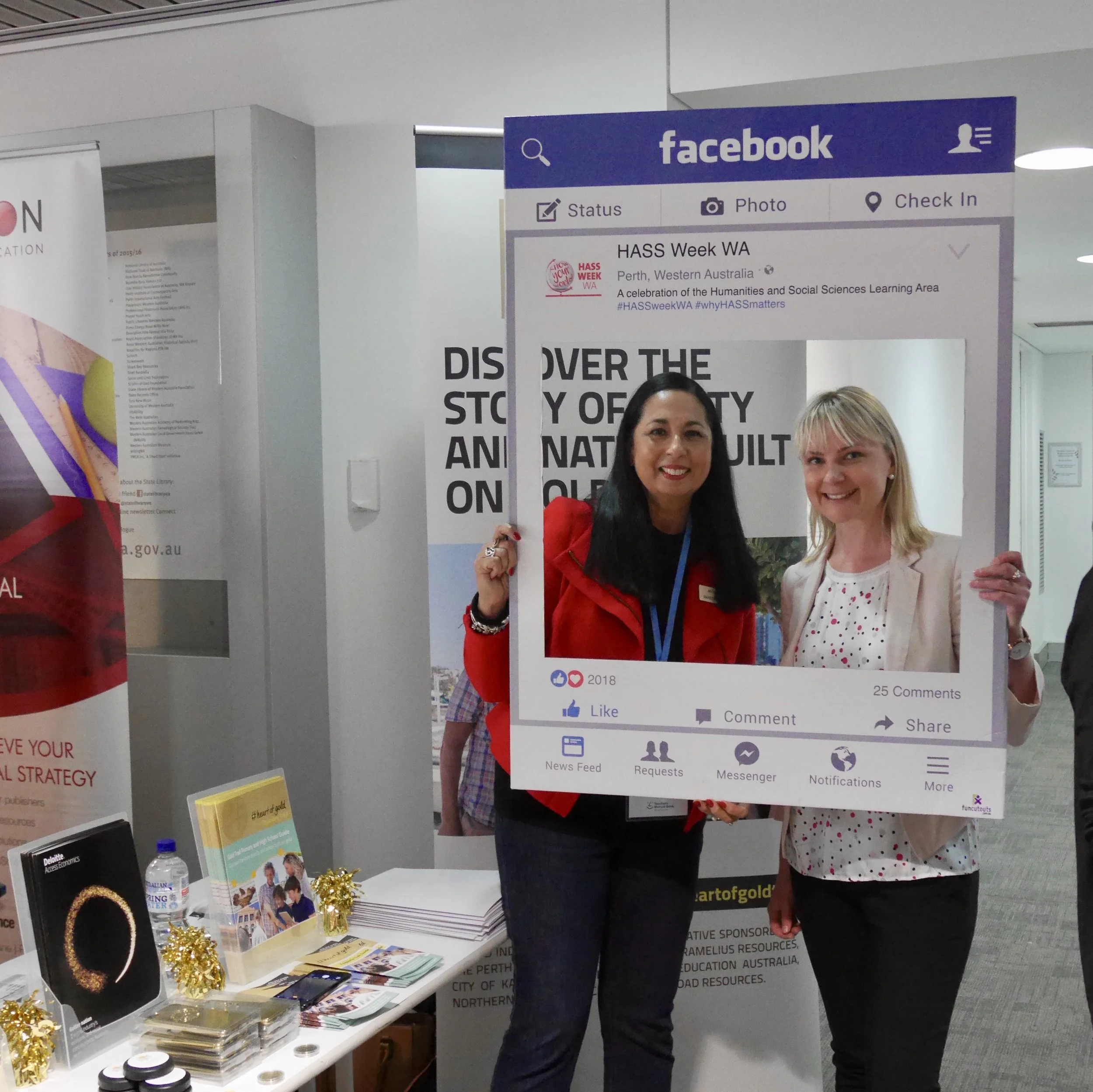 AISWA Consultant Future-focused Teaching and Learning Maree Whiteley, with Gold Industry Group Executive Officer Rebecca Johnston