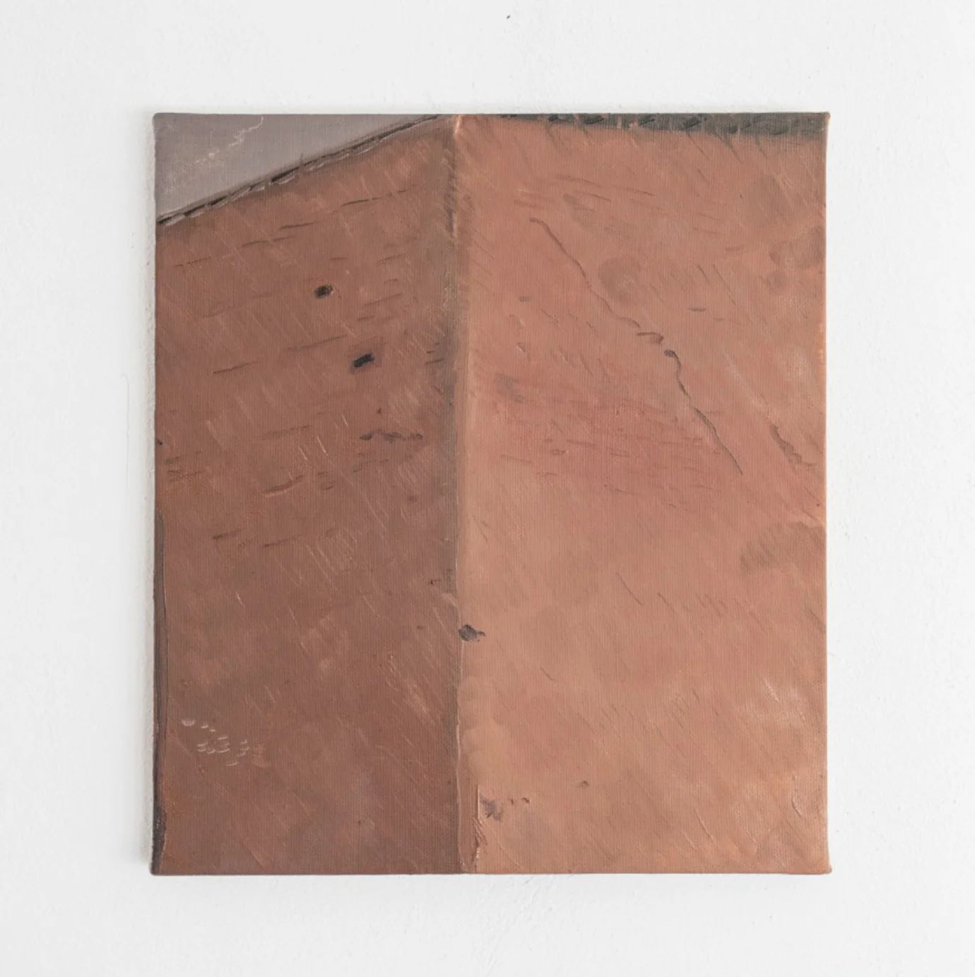 In Lorenzetti’s (the turret under storm) , 2014, oil on canvas, 35x25 cm