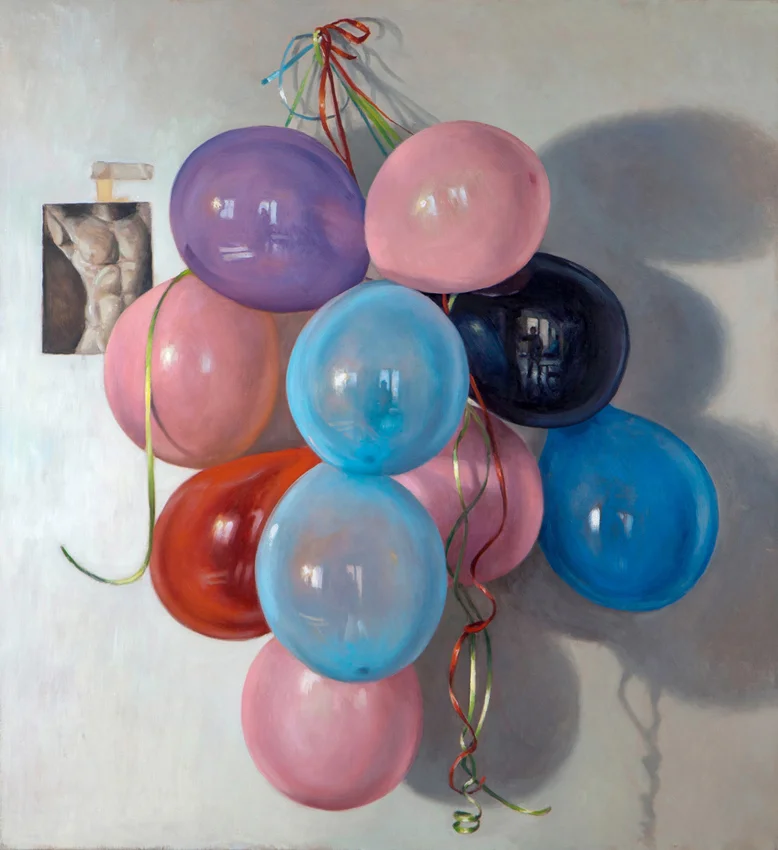 Self Portrait in a Bunch of Balloons