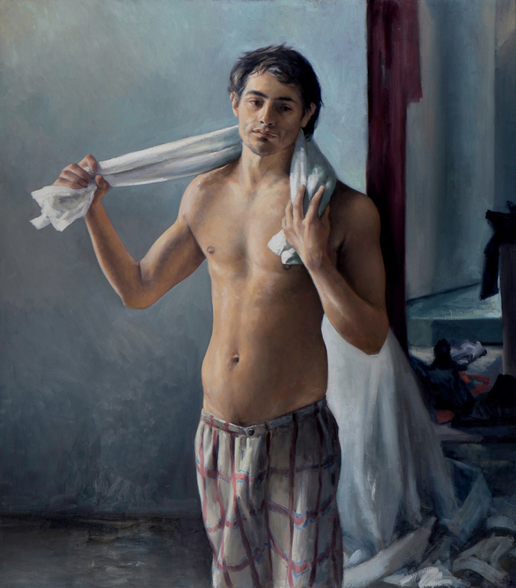 Agustin with towel