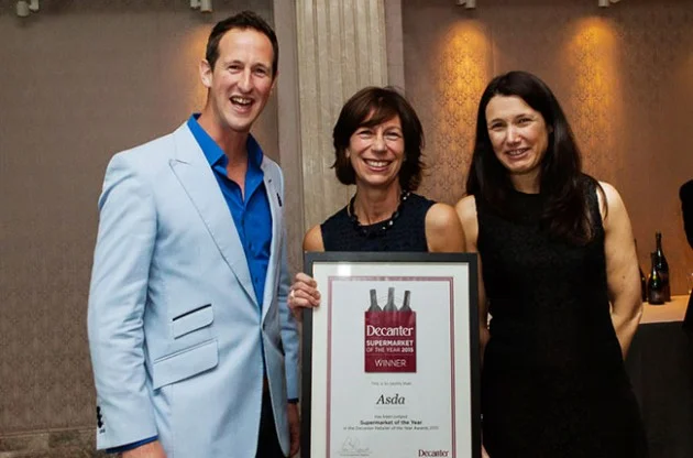 Asda - best supermarket retailer. Decanter 2015 wine retailer awards. Photo courtesy of Decanter.