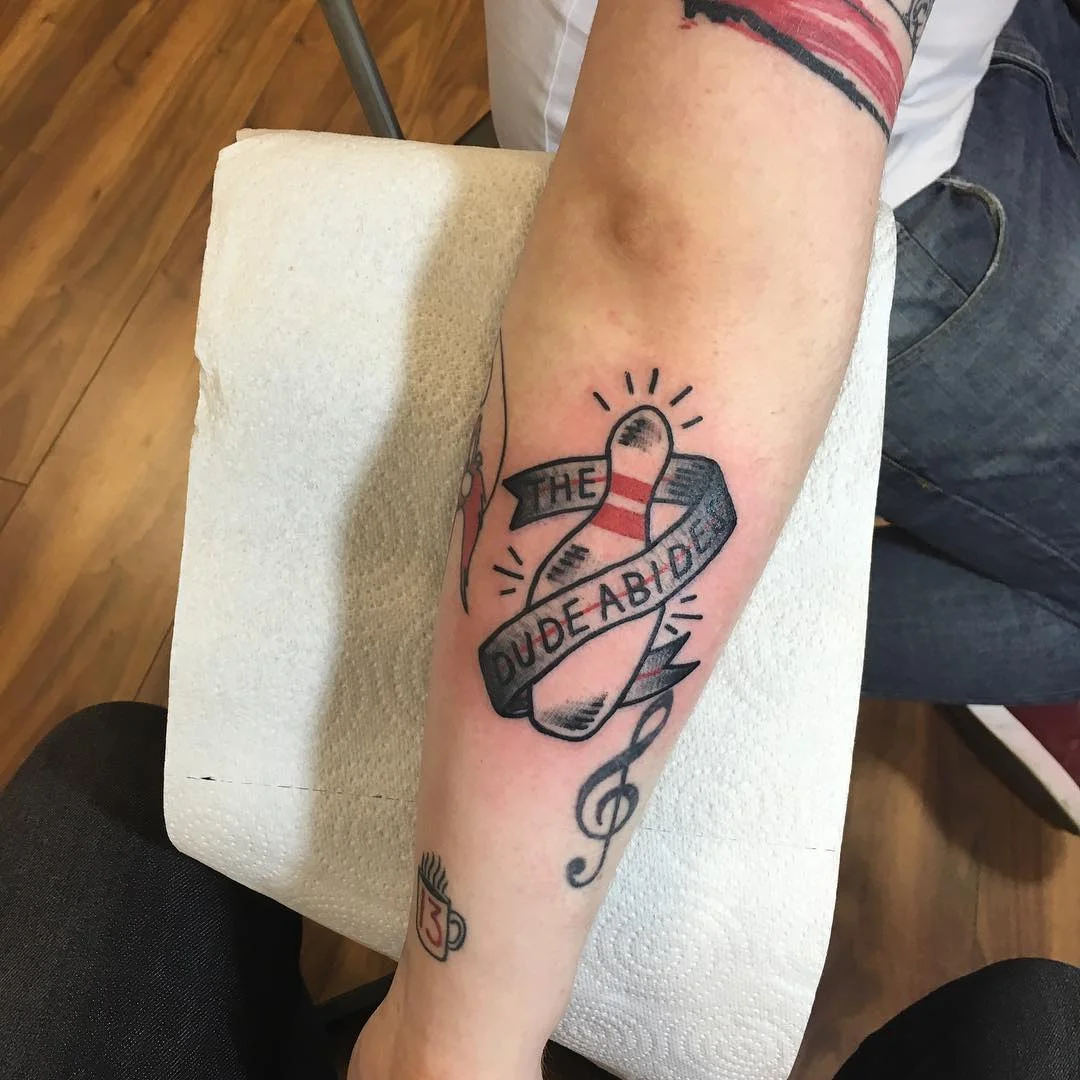 The Big Lebowski: Tattooed by Tony, Designed by Alex.