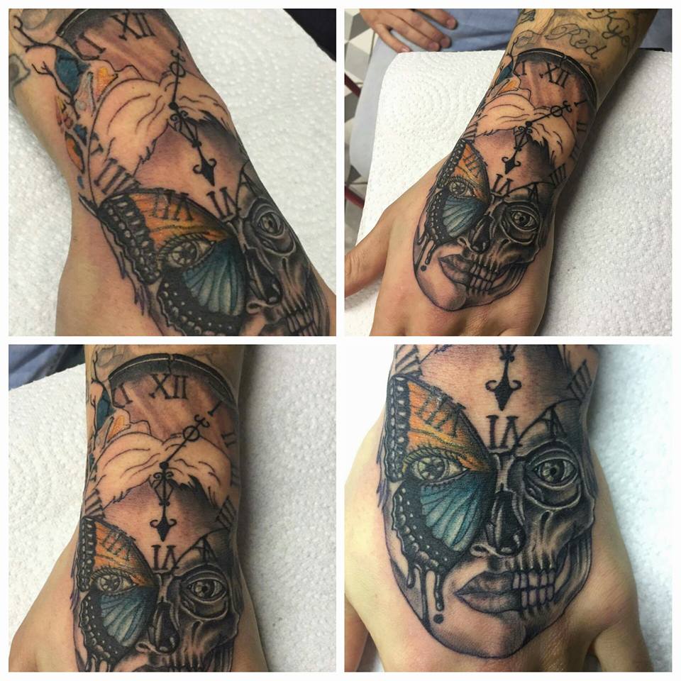 Dan did this awesome hand tattoo.