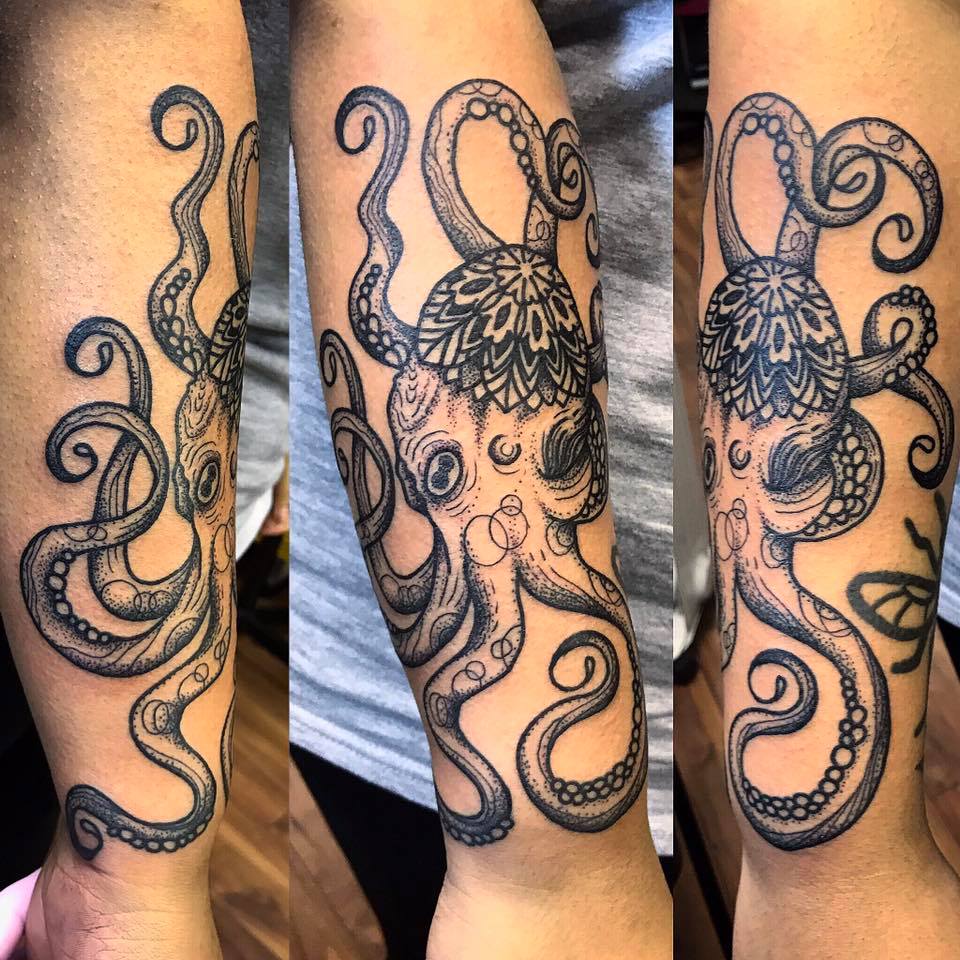 Space Octopus In Space Bravest Kids Tattoo Space Octopus In Space Bravest Kids Tattoo