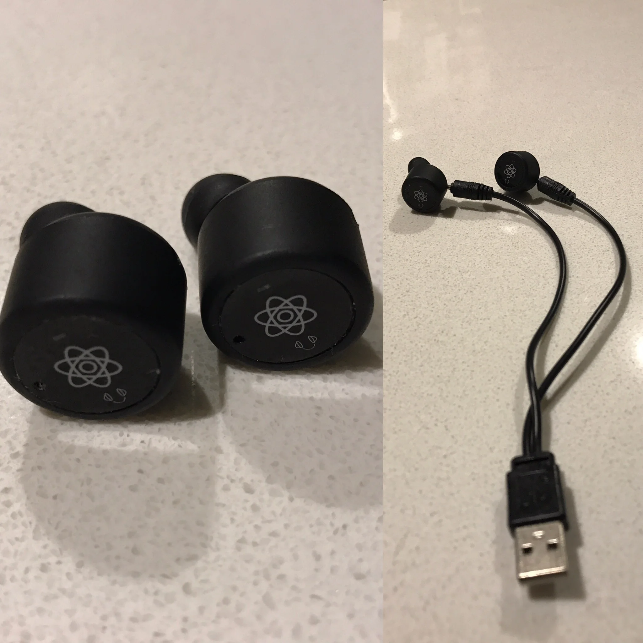 In ear pods with 2 headed charging cable