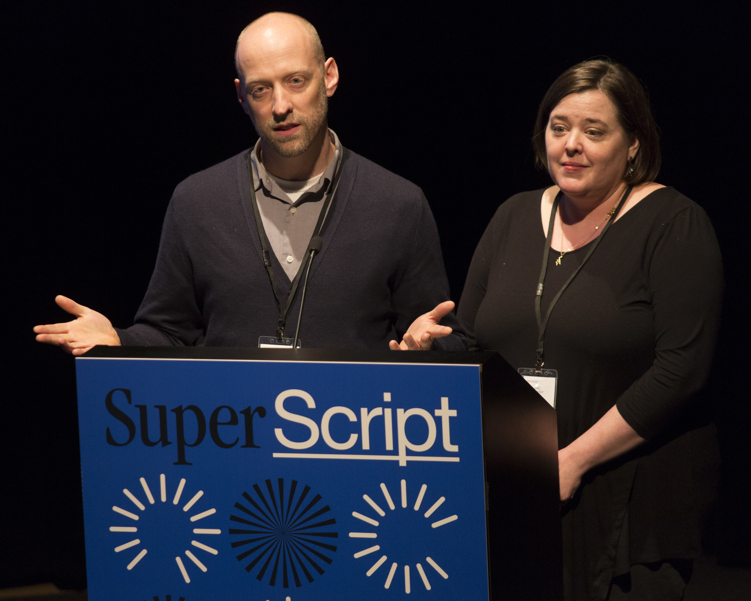  Paul Schmelzer and Superscript co-organizer Susannah Schouweiler. Photo: Walker Art Center 