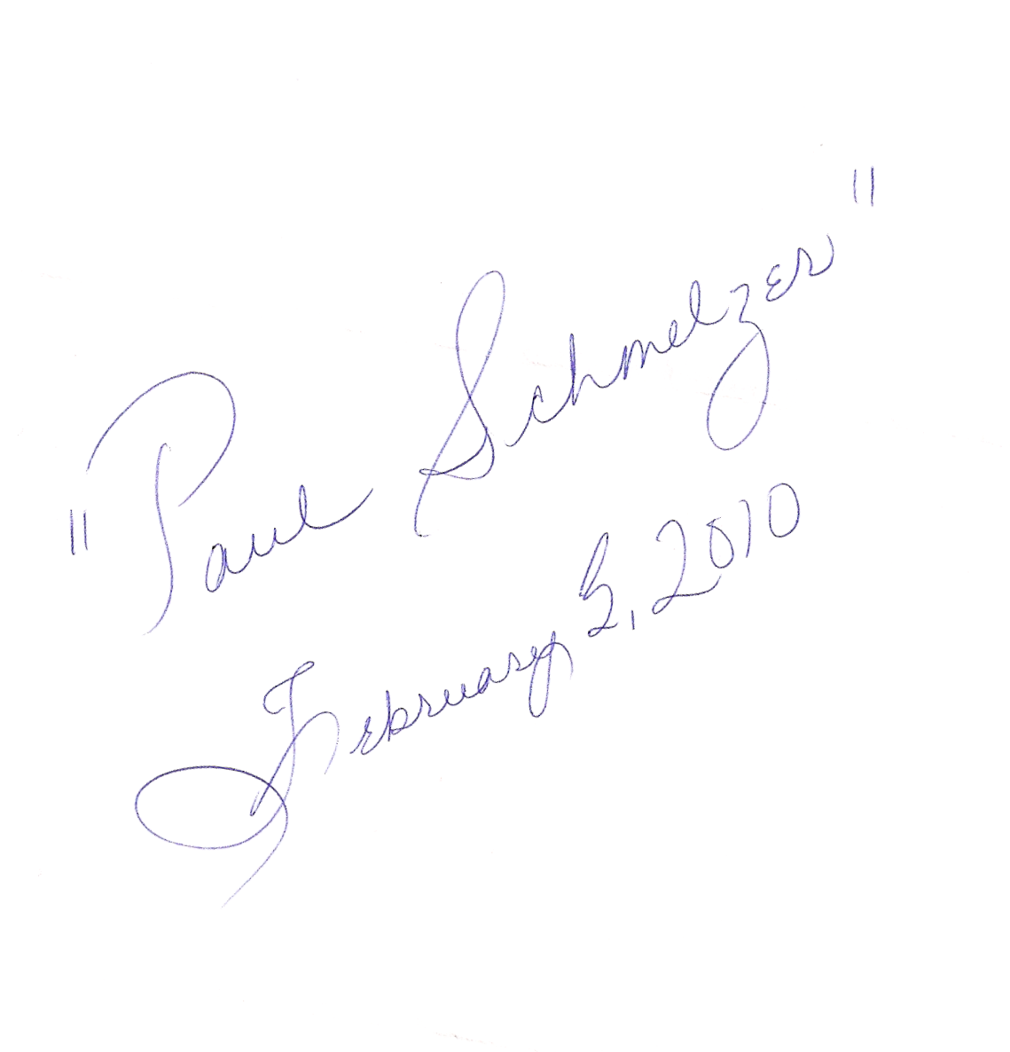  Paul Schmelzer as signed by US Rep. Michele Bachmann.&nbsp; 
