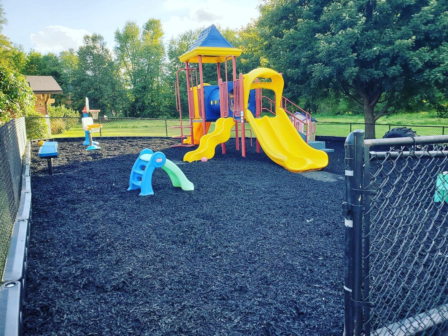 Here&rsquo;s our #first picture of the #playground  since the updates. We can&rsquo;t wait to get a few more shots of it. Can you guess the 3 #updates we did to it? So #happy we were able to get @recreationsoutlet  to #complete it before our #firstda