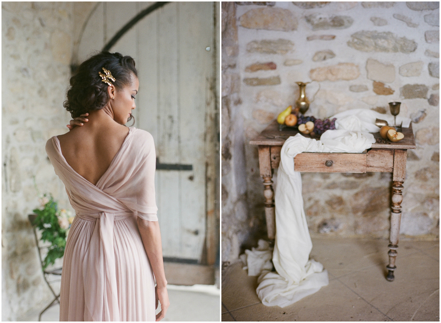 Gorgeous blush dress for brides by Leila Hafzi