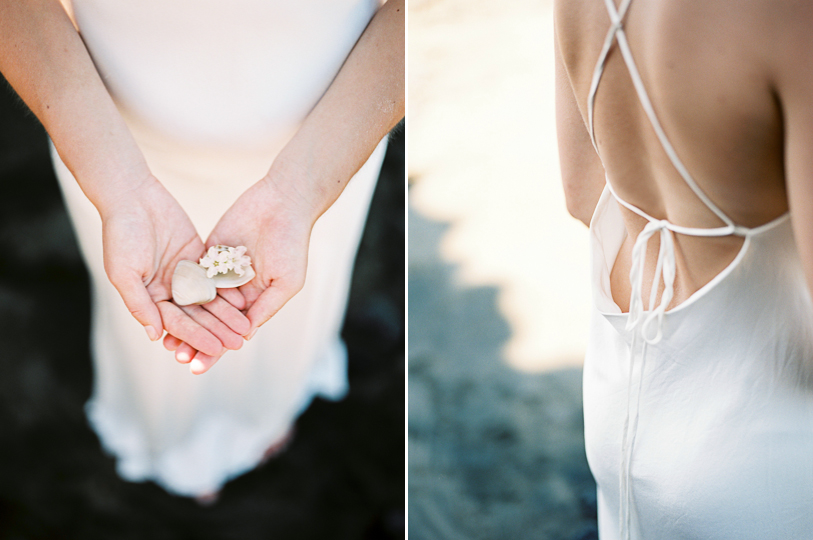 Simple elegant dress for boho bride, designed by A la Robe