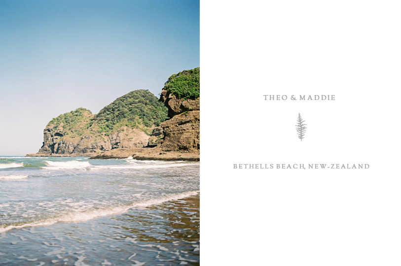 Engagement photoshoot in New Zealand black sand beach