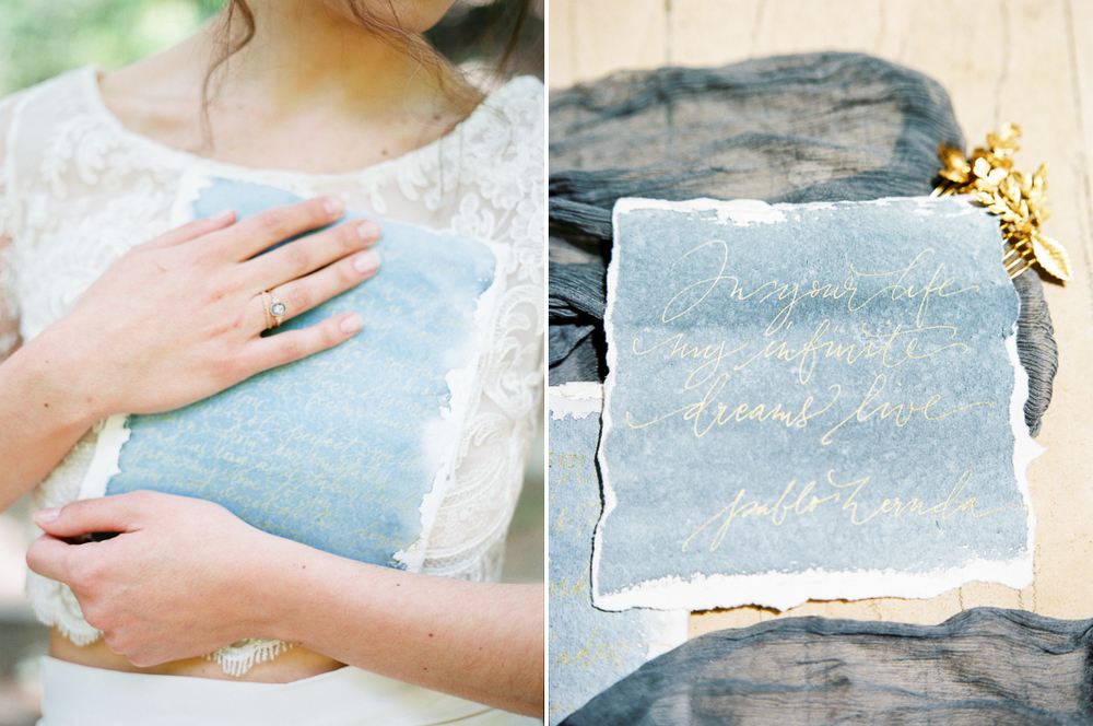 Blue Calligraphy suit for weddings