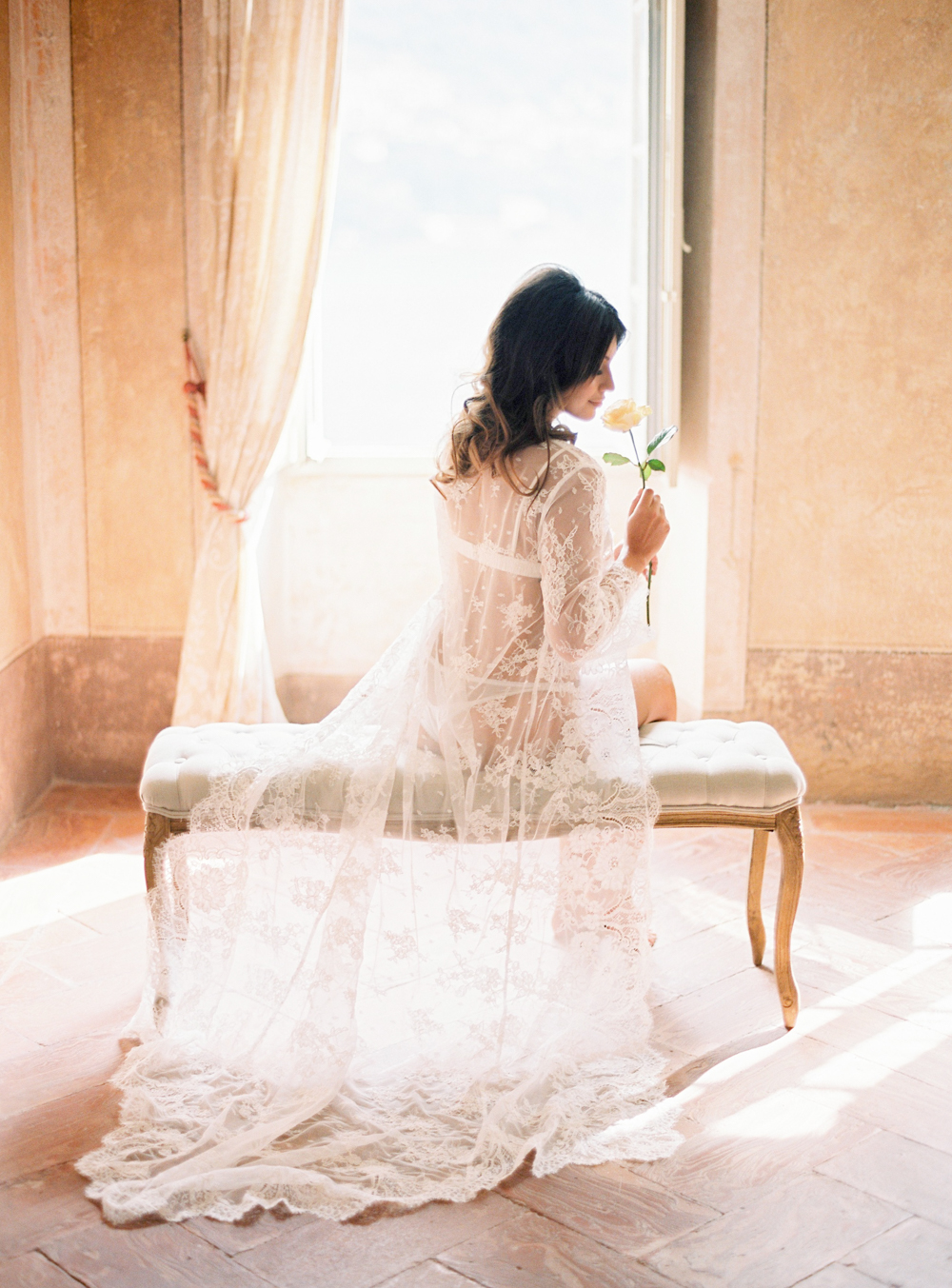 Bride in Lace robe