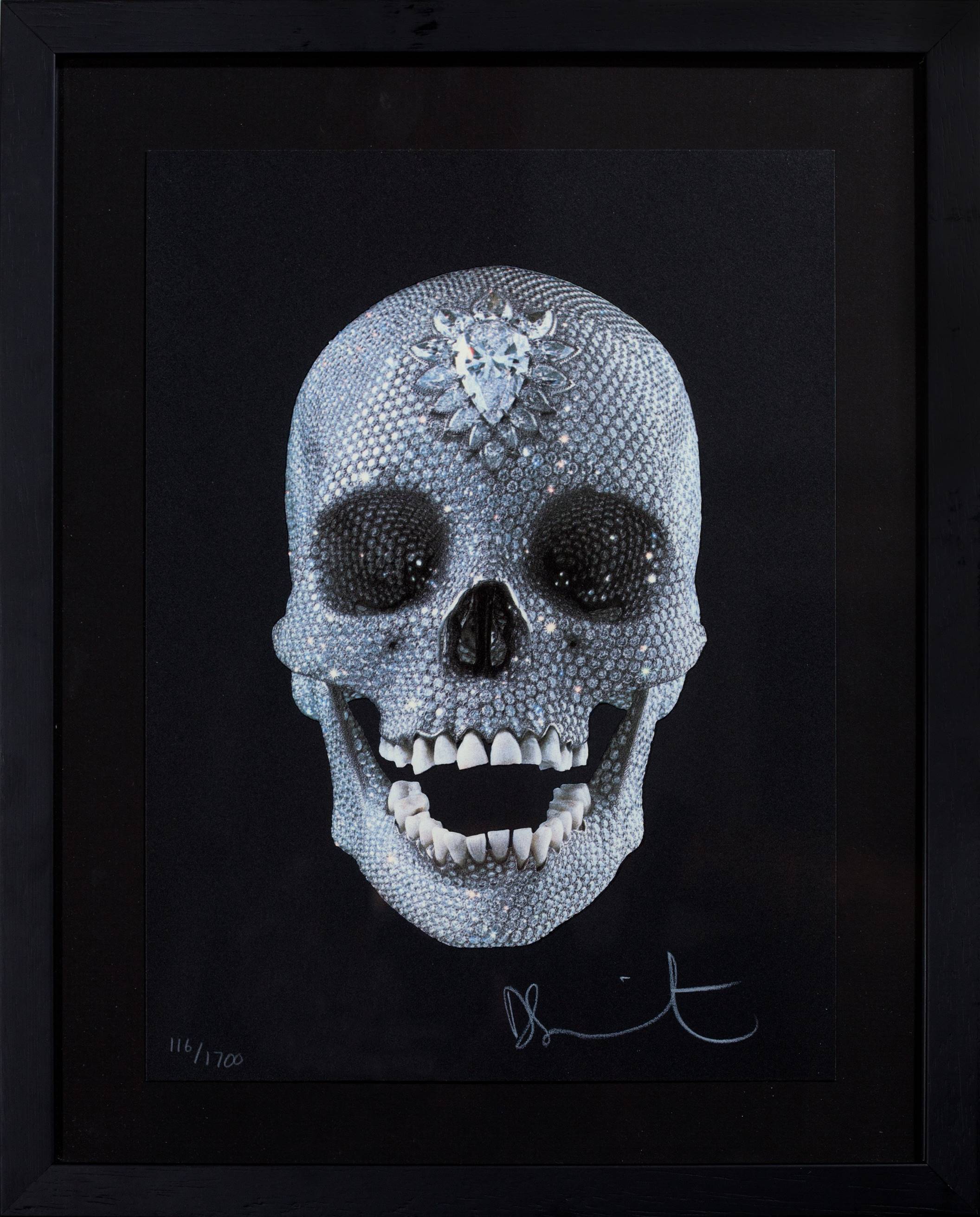 Damien Hirst, For the Love of God, believe, 2007, Siebdruck auf Papier, Glasur, 30 x 24 cm.