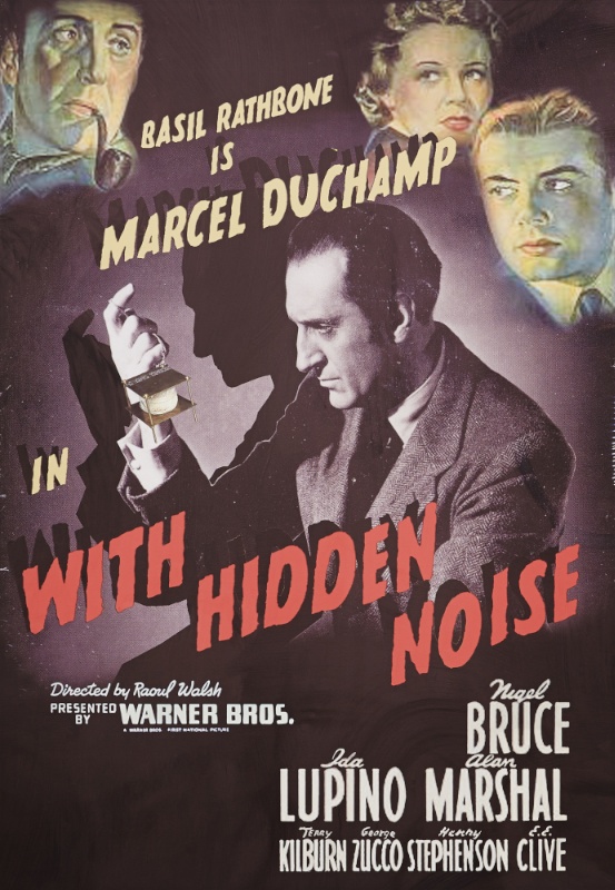PIERRE BISMUTH, Biopic Poster (Marcel Duchamp), 2014, Mixed Media, 190 x 135 cm, Courtesy: The Artist and Christine König Galerie