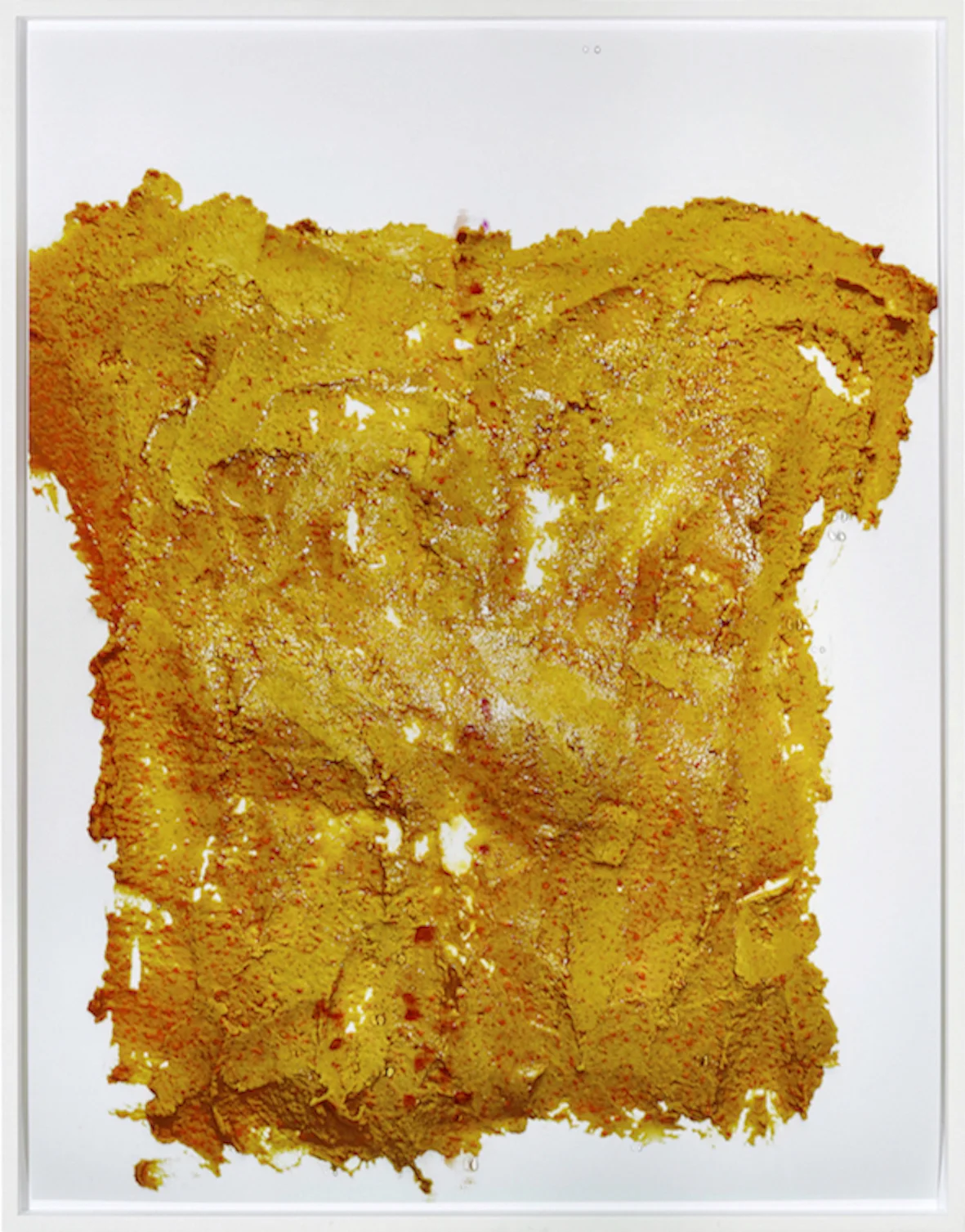 Lisa Holzer, Not yet titled, 2016, Pigment print on cotton paper, Crystal Clear 202/1 polyurethane and acrylic paint on glass, 110.3 x 86.3 cm, Courtesy: Galerie Emanuel Layr