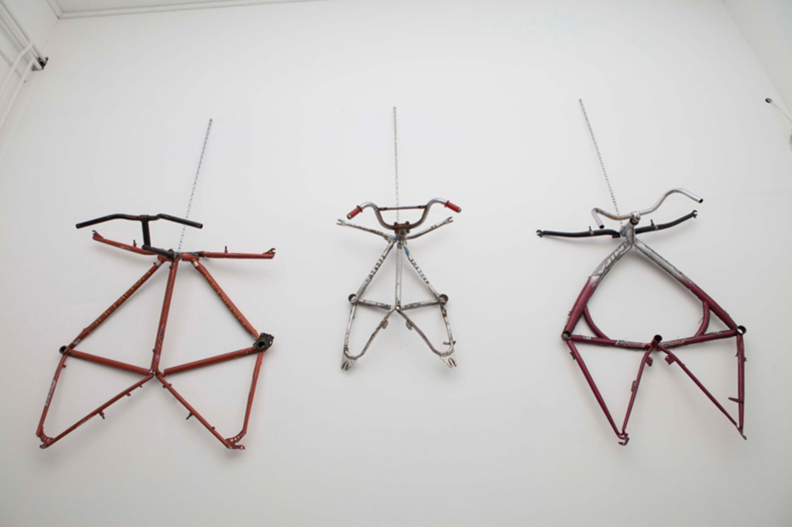 #underthestars, curated by_Maja & Reuben Fowkes, TIBOR HORVÁTH, Bicycle Family Suits, 2014, installation, dimensions variable, Photo: Andrea Gáldi Vinkó, Courtesy: acb gálerie Budapest
