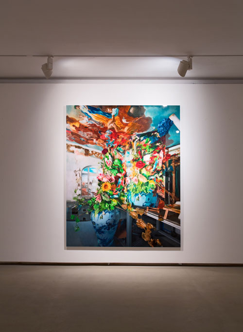 Exhibition View, Mario Mauroner Contemporary Art, Hybride Malerei, curated by_Christiane Meyer-Stoll, 2013, Photo: Mario Mauroner Contemporary Art
