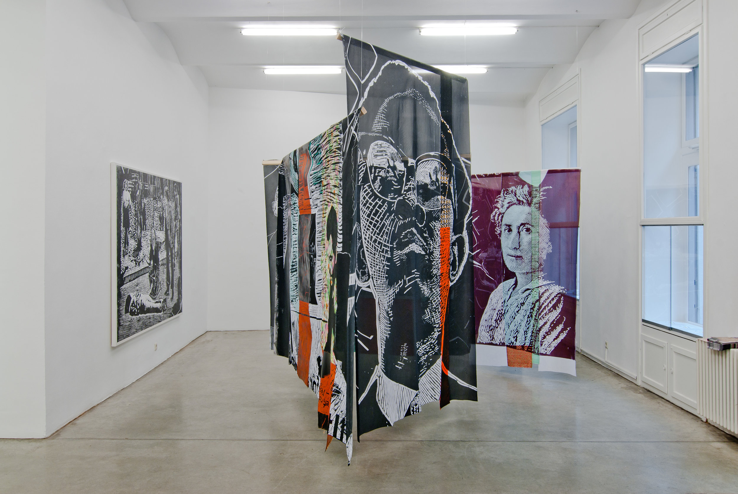 Exhibition View, Christine König Galerie, Thomas Kilpper | Jimmie Durham, curated by_Marius Babias, 2012, Photo: Christine König Galerie