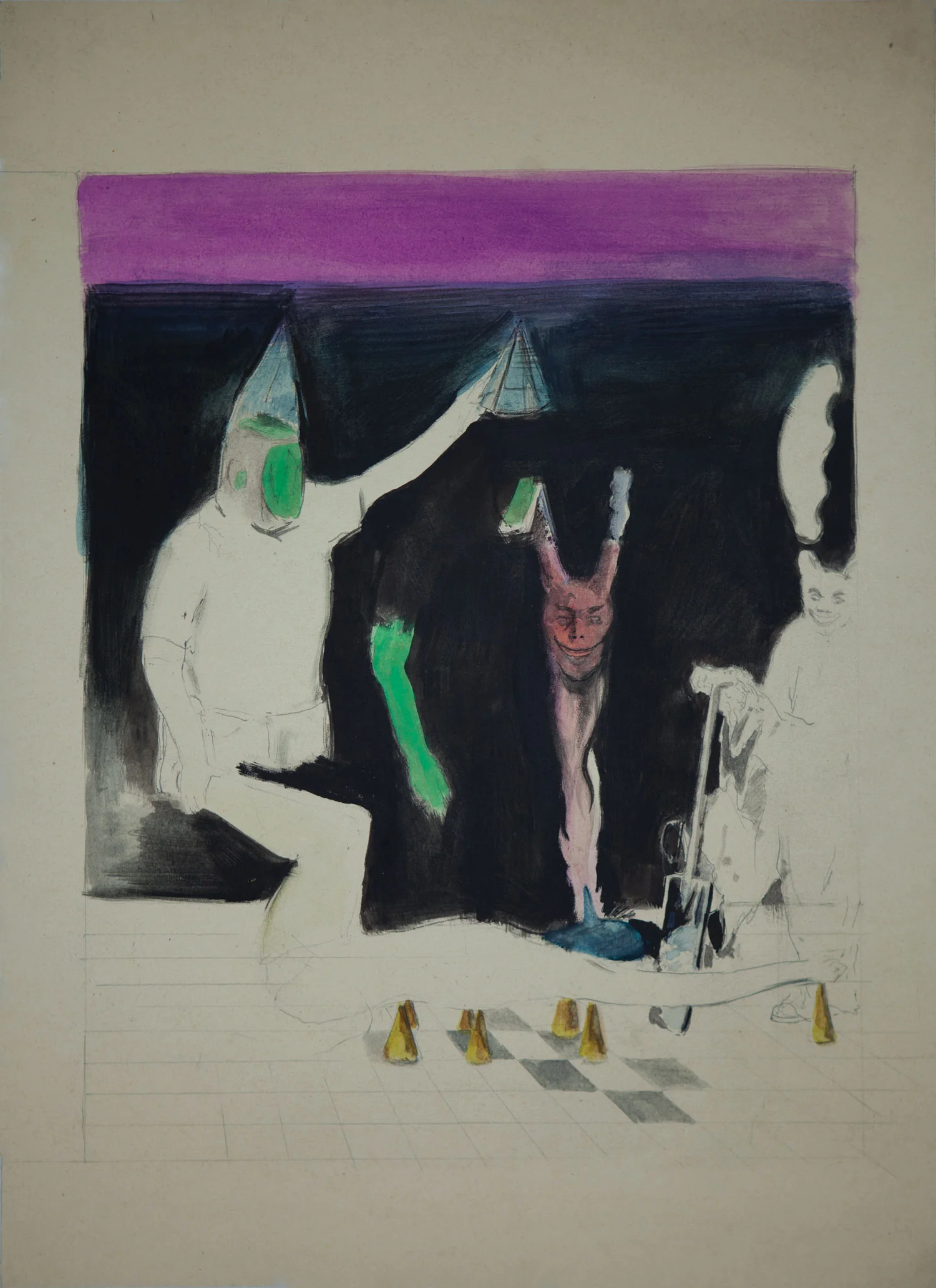 MIKOŁAJ MAŁEK O.T., 2018 Gouache on paper, 45,7 x 33,3 cm