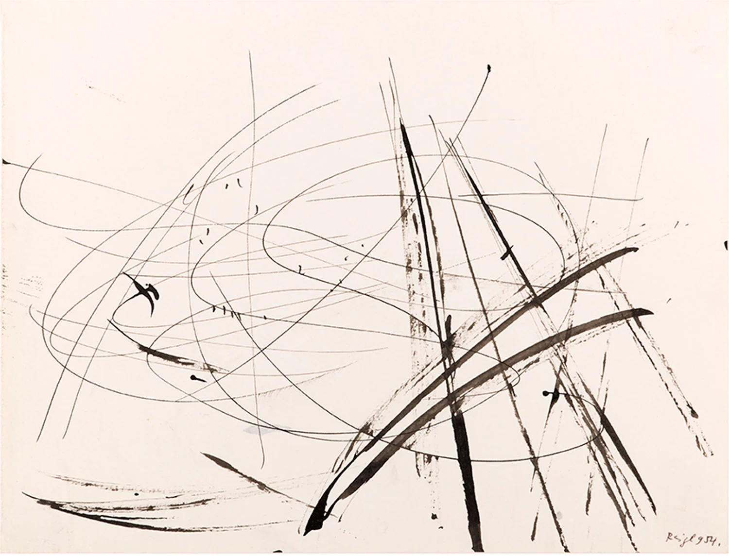JUDIT REIGL UNTITLED, 1954 Ink on paper / Tinte auf Papier, 21 x 27 cm, 23,5 x 30 cm, 21 x 27 cm Photo: Philippe Boudreaux