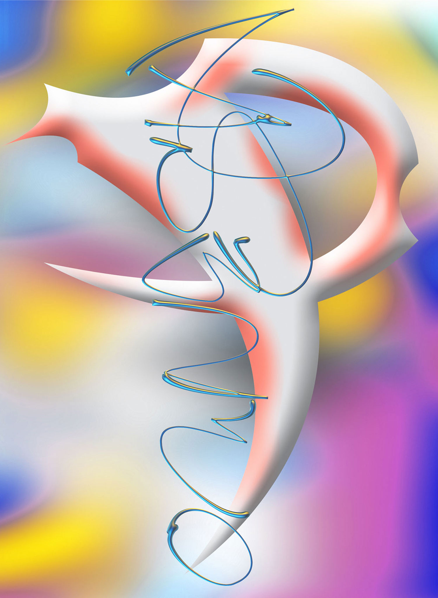 The Big Flat Now, Flag VII 2019 Jonathan Castro Digital painting, fine art print on paper 59 x 42 cm