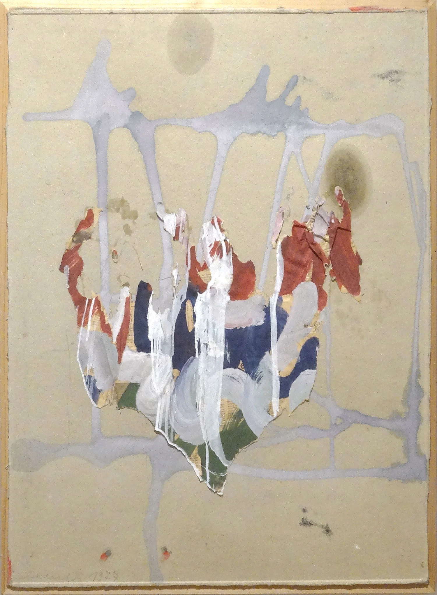 Mondlandschaft 1967 Oswald Oberhuber Mixed media, collage on cardboard 75 x 55 cm