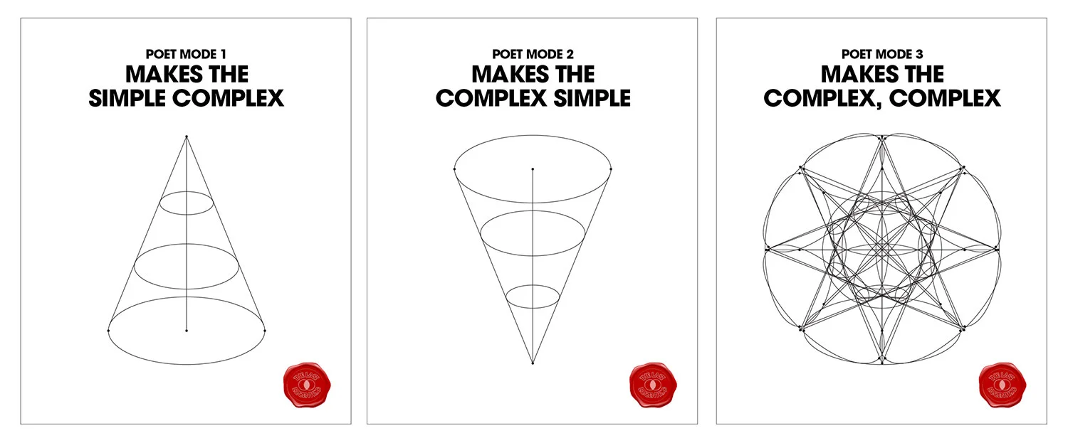 Three Modes of The Poet 2019 Jimmy Raskin Inkjet, wax stamp on paper Each 16 x 20 inches (40.6 x 50.8 cm) Courtesy of the artist and Miguel Abreu Gallery, New York
