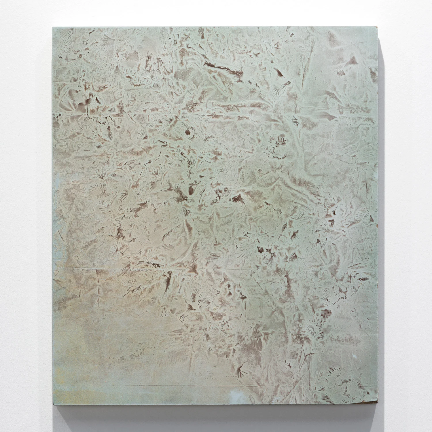 Polyethylene Irritants 2018 Nina Canell Copper, polyethylene, wood (electrostatic print), 58 x 50 cm Courtesy of Nina Canell and Mendes Wood DM, São Paulo, Brussels, New York Photo: Renato Ghiazza