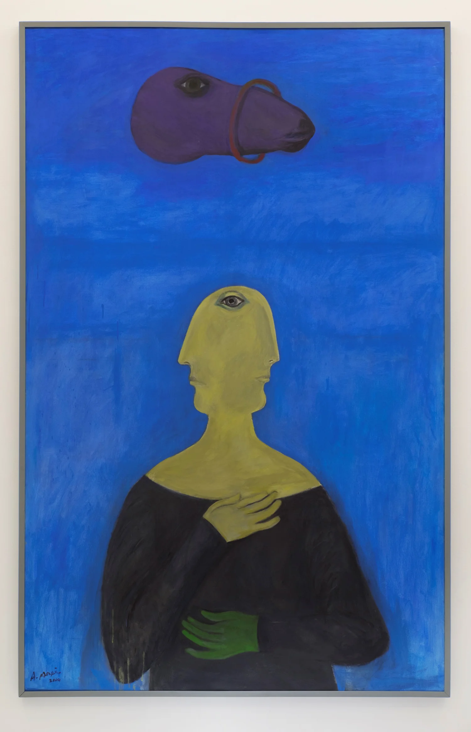 Flying Horse 2004 Ahmed Morsi Acrylic on canvas 245 x 155 cm Courtesy of Gypsum Gallery Cairo and Ahmed Morsi Photo: Rana El Nemr