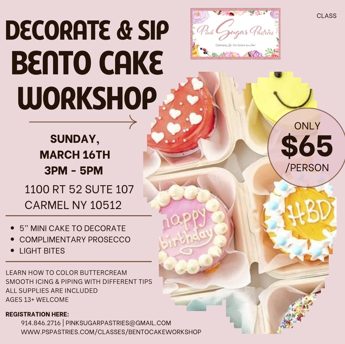 Decorate & Sip Bento Cake Workshop