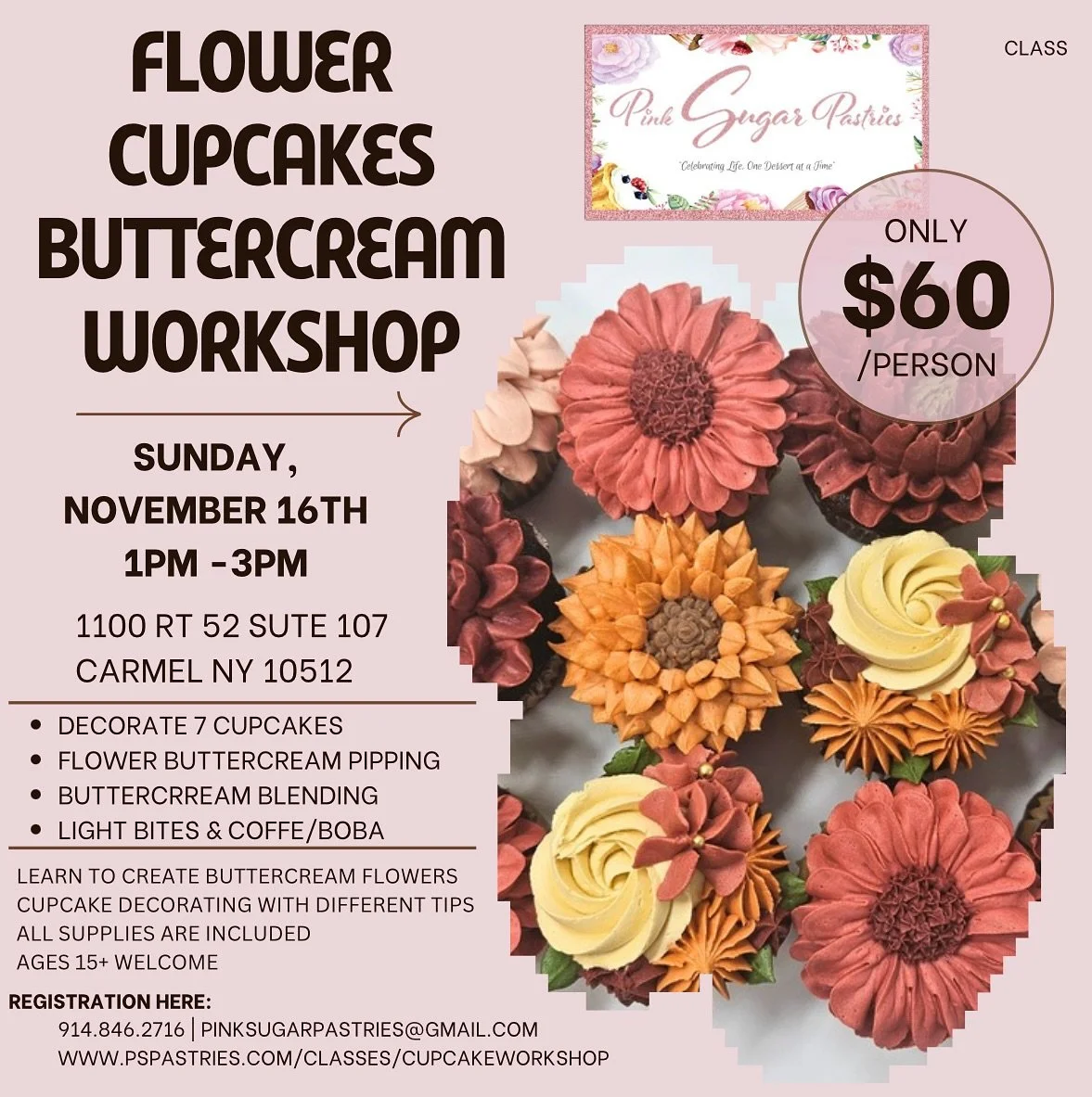 🎉✨ Our November &amp; December Baking Classes are officially live! ✨🎉
From chocolate dipped turkey strawberries 🦃🍓 to vintage Christmas cakes 🎄 and festive buttercream cupcakes 🧁 We&rsquo;ve got something sweet for everyone this holiday season!
