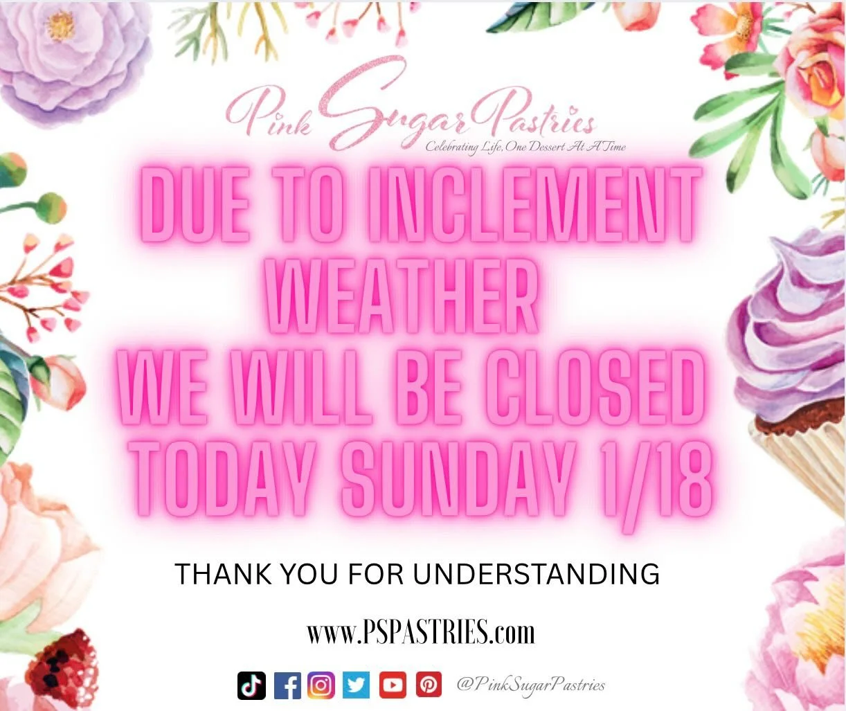 Thank you so much for your understanding! We can&rsquo;t wait to see you all at the vision board party tomorrow ✨ Our shop will reopen on Thursday from 10&ndash;7 PM.