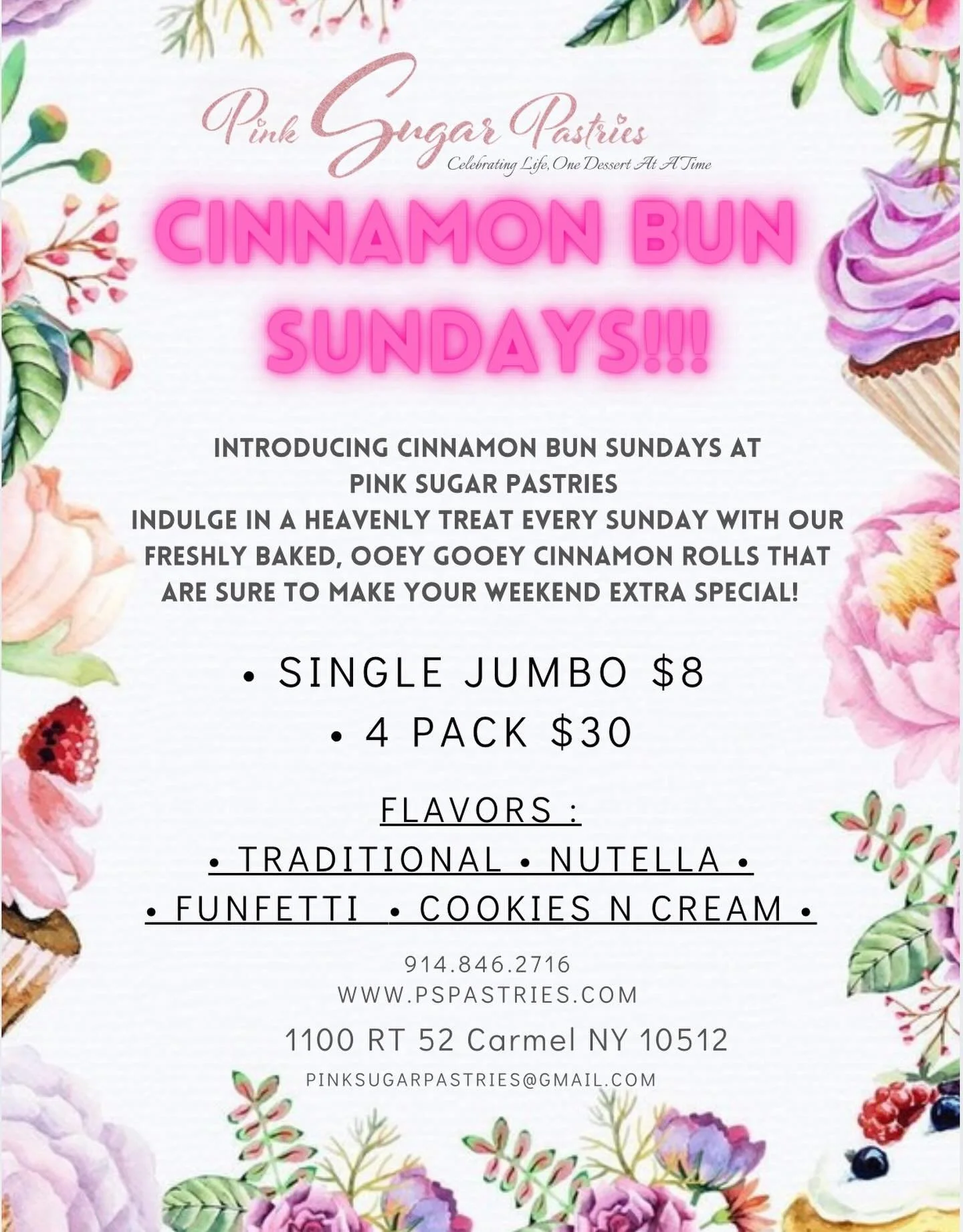 CINNAMON BUN SUNDAY!! 3/22 😍✨
You guys asked for more&hellip; and we listened!! We&rsquo;re bringing the ooey gooey goodness this Sunday and we couldn&rsquo;t be more excited!! 😆💗

Freshly baked, soft, sweet, and absolutely irresistible 🤤 Whether