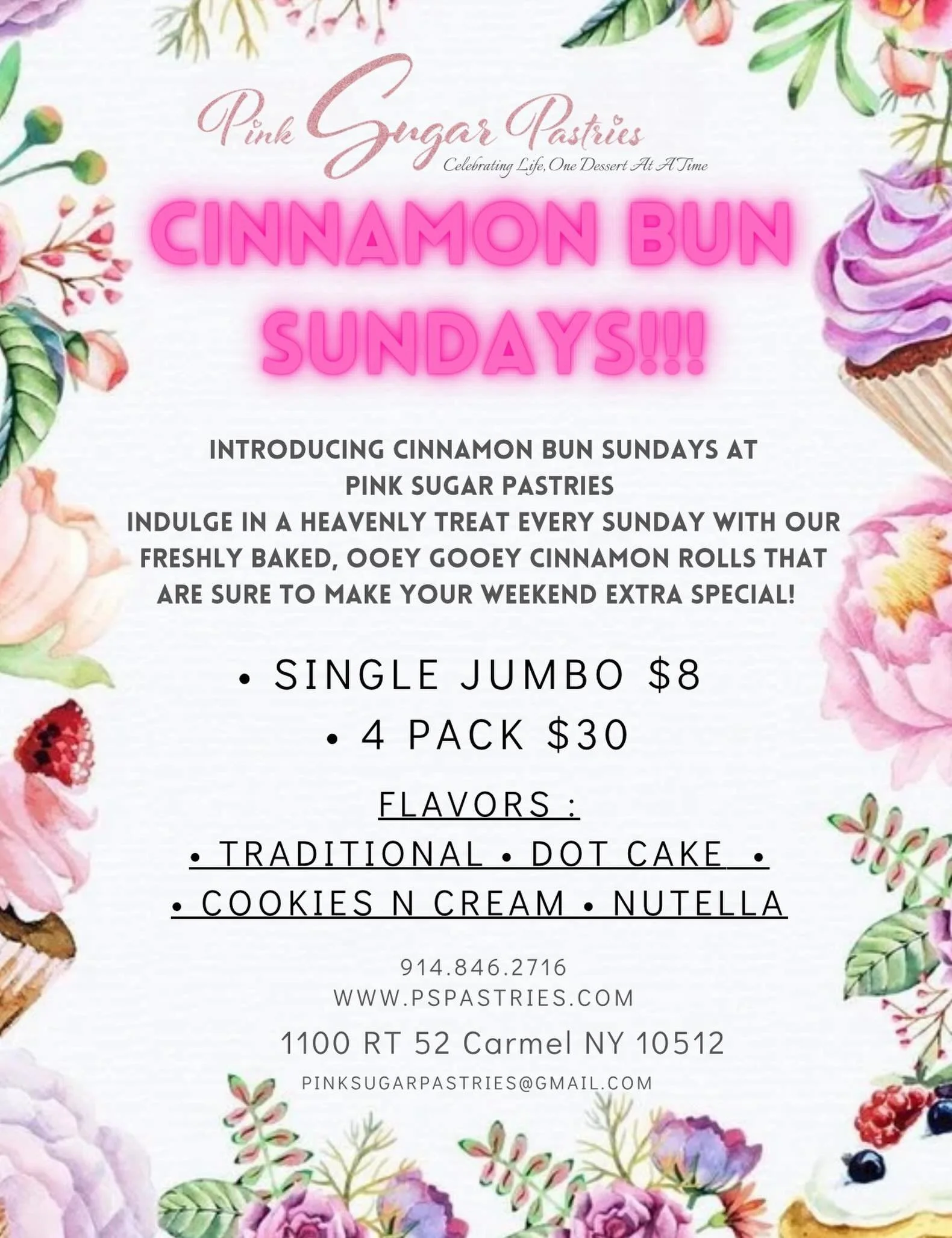 Order here for Sunday Pick Up 
https://www.pspastries.com/events/1p923reovdb22p0o8bsjy2tbdw8m1f