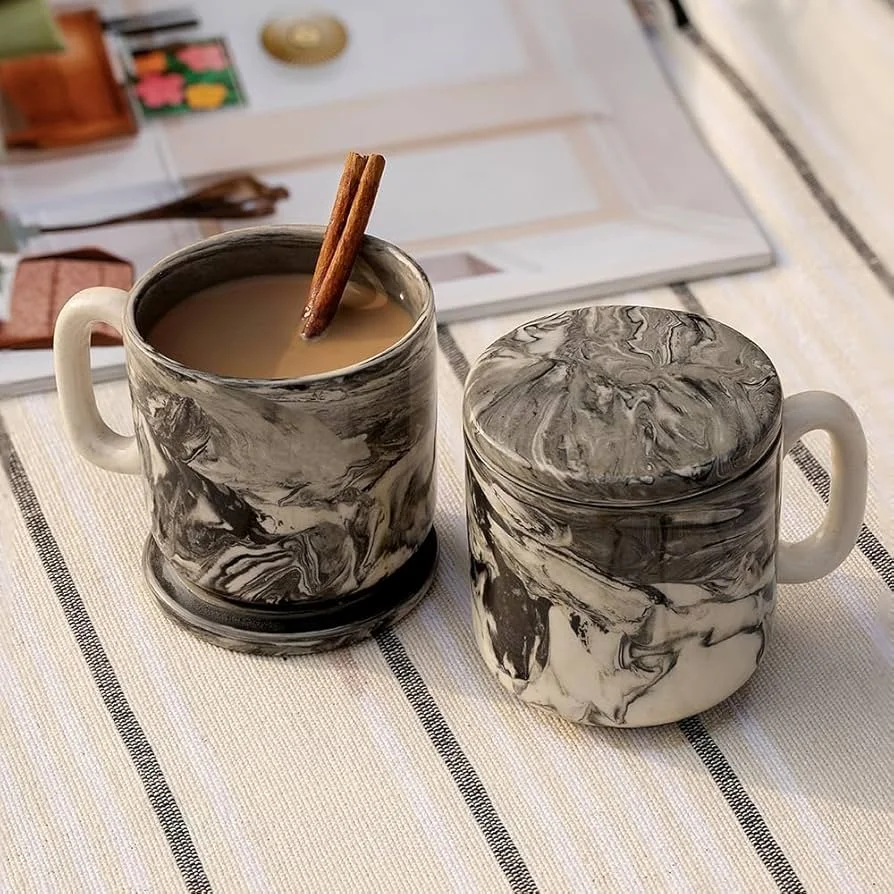 Carbon Ceramic Mug Set of Two