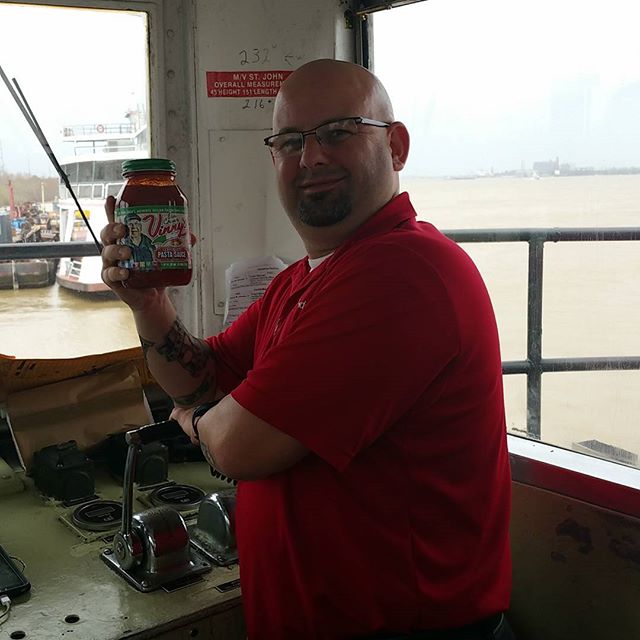 Captain of Chalmette Ferries is an OCV fan!! Whoohoo!!