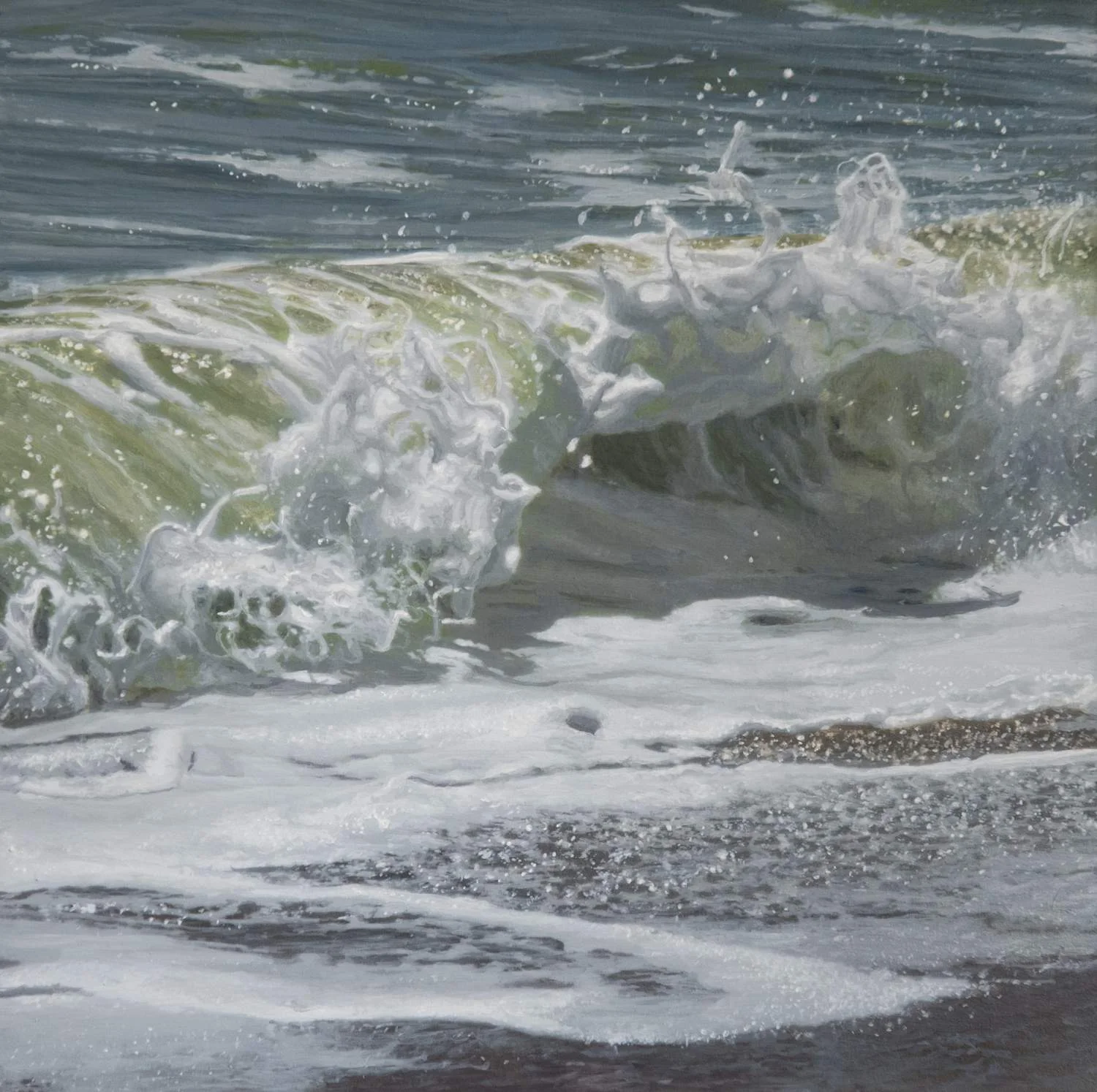 Point Break oil on panel 9x9 Sold