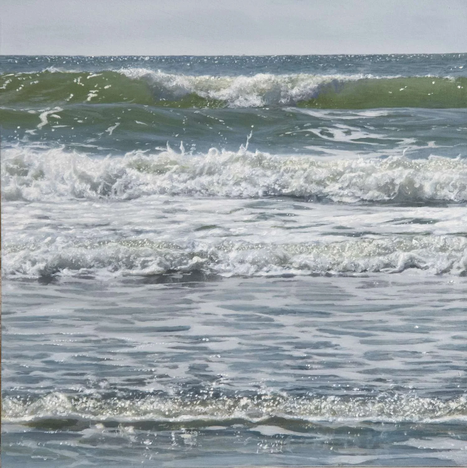 Foam and Sparkles oil on panel 9x9 Sold