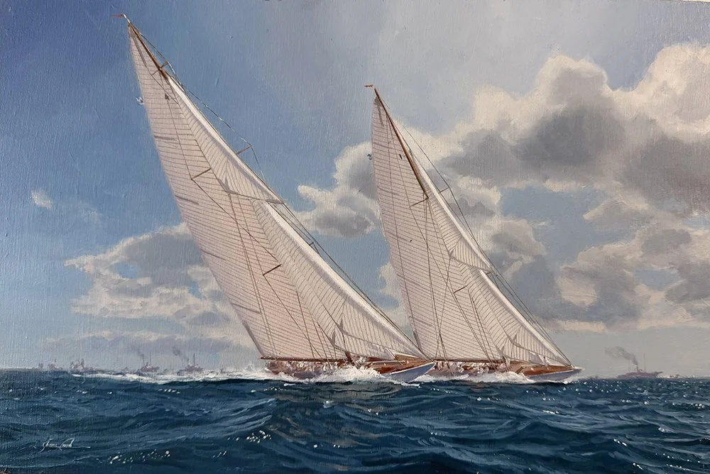 Battle for selection oil on panel 8x12inches