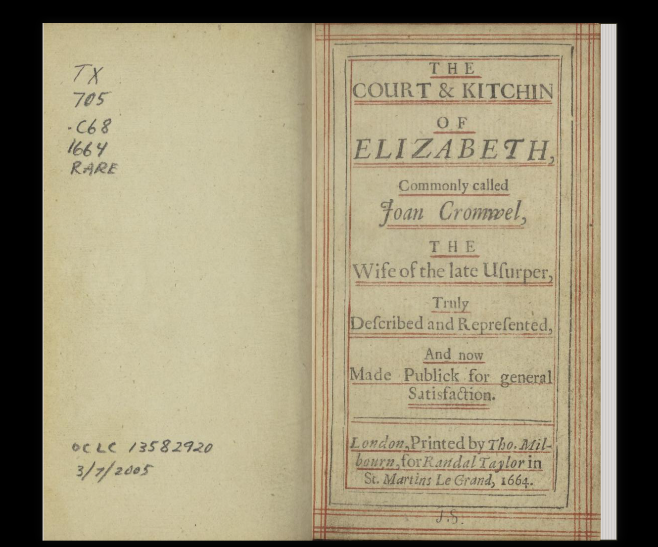 Published anonymously in 1664, The Court & Kitchin of Elizabeth is part cookbook and part political satire. A genre worth reviving?