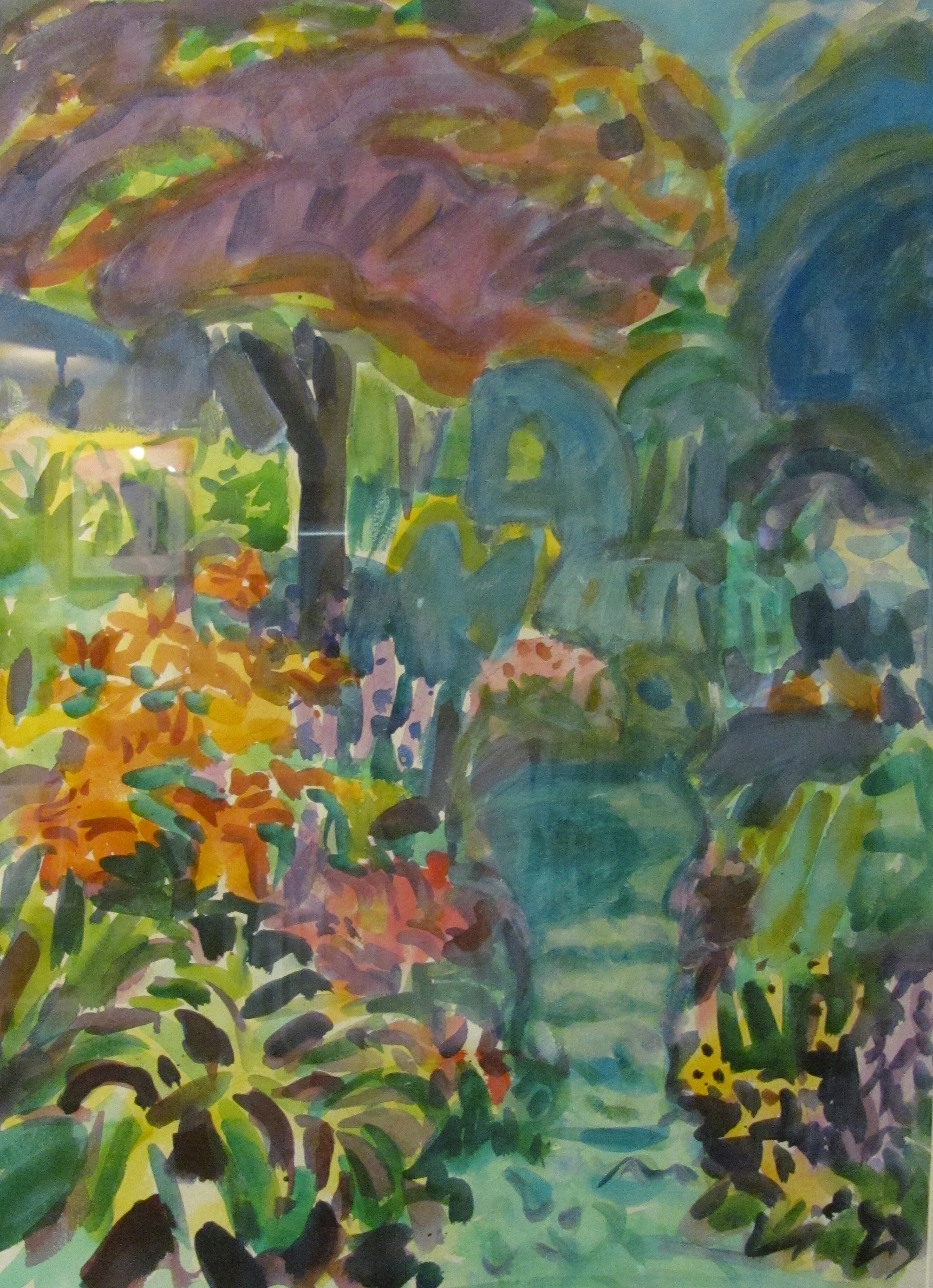 Red Maple and Lillies