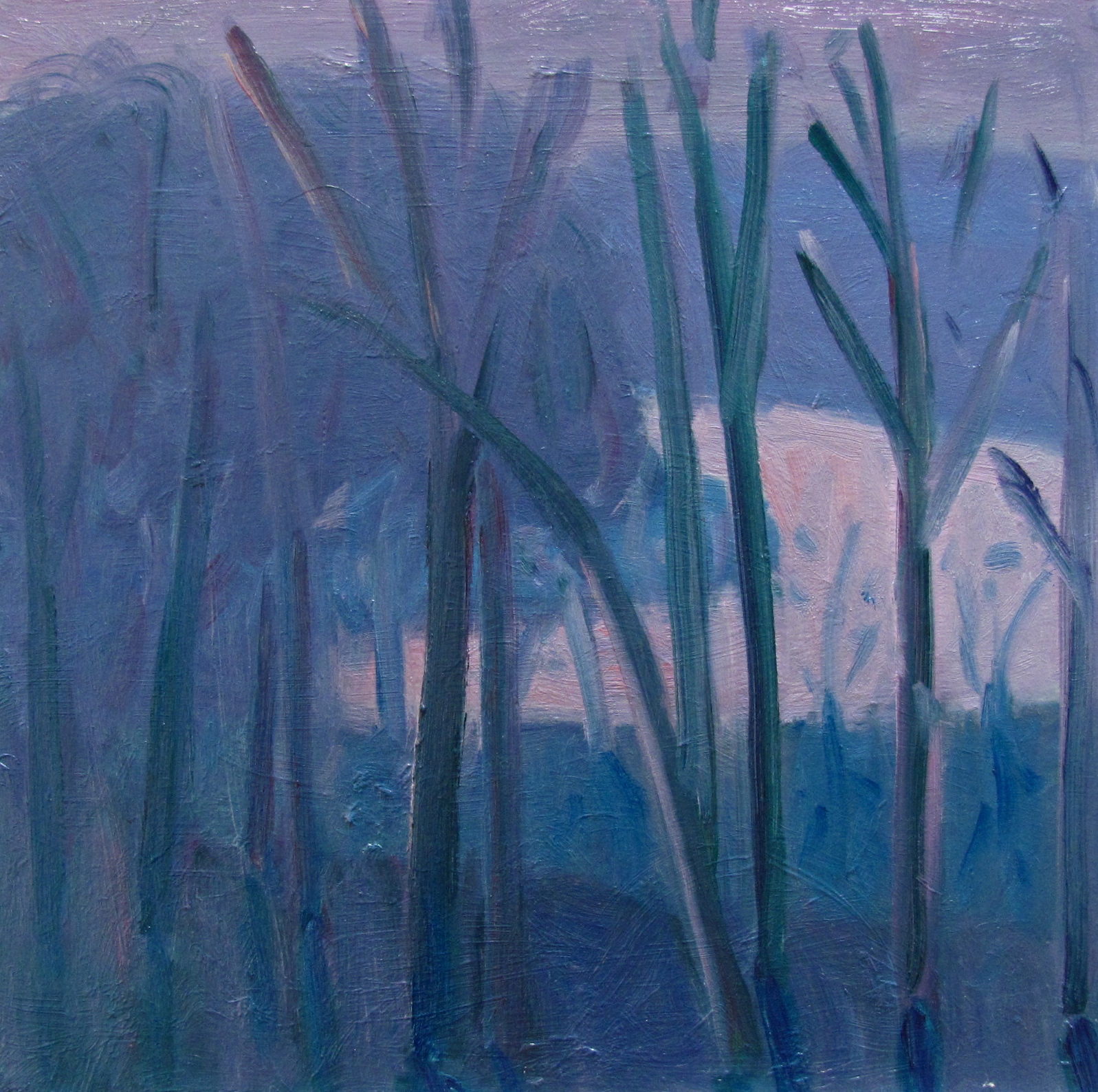 Pink River with Trees