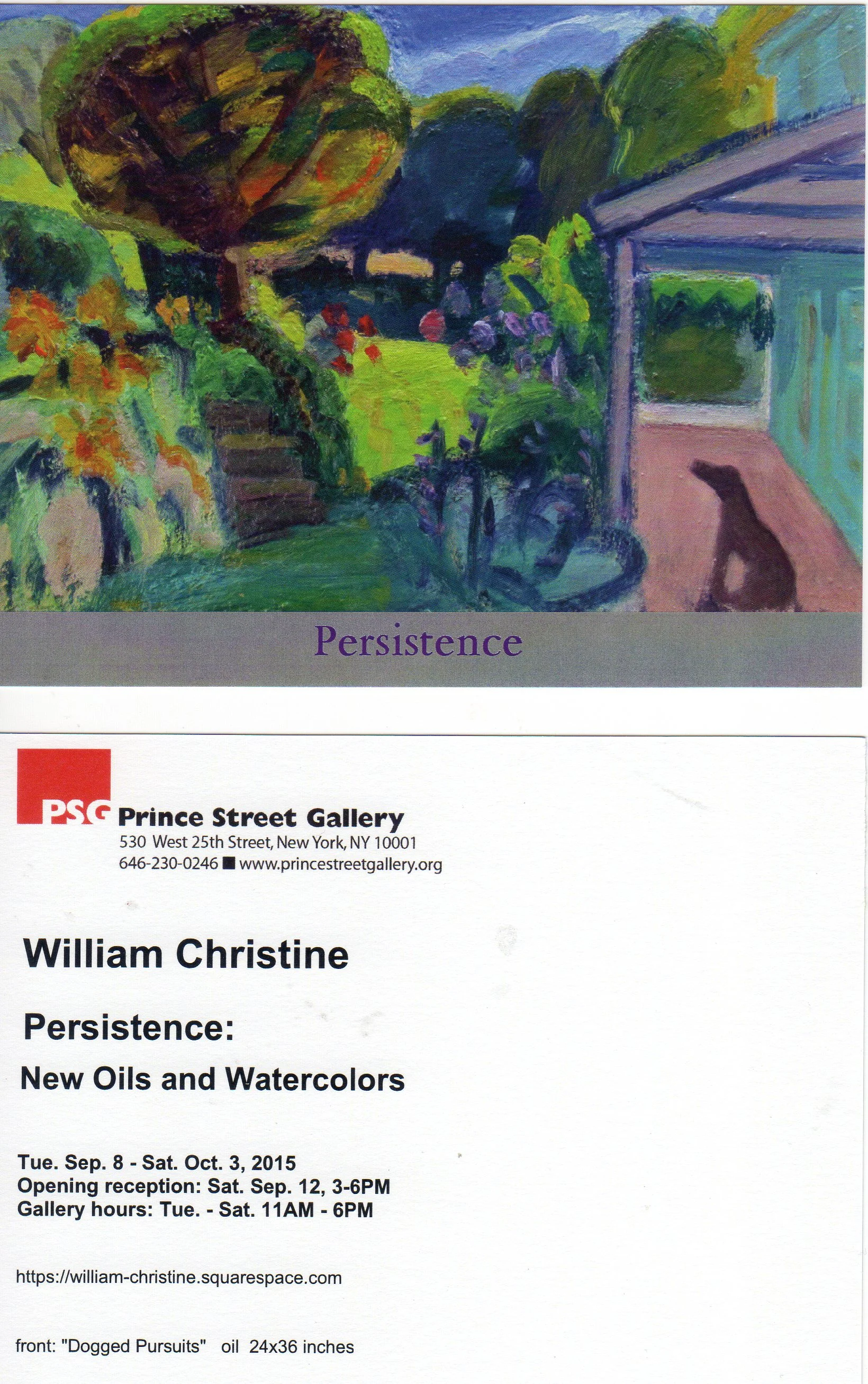 Persistence: New Oils and Watercolors