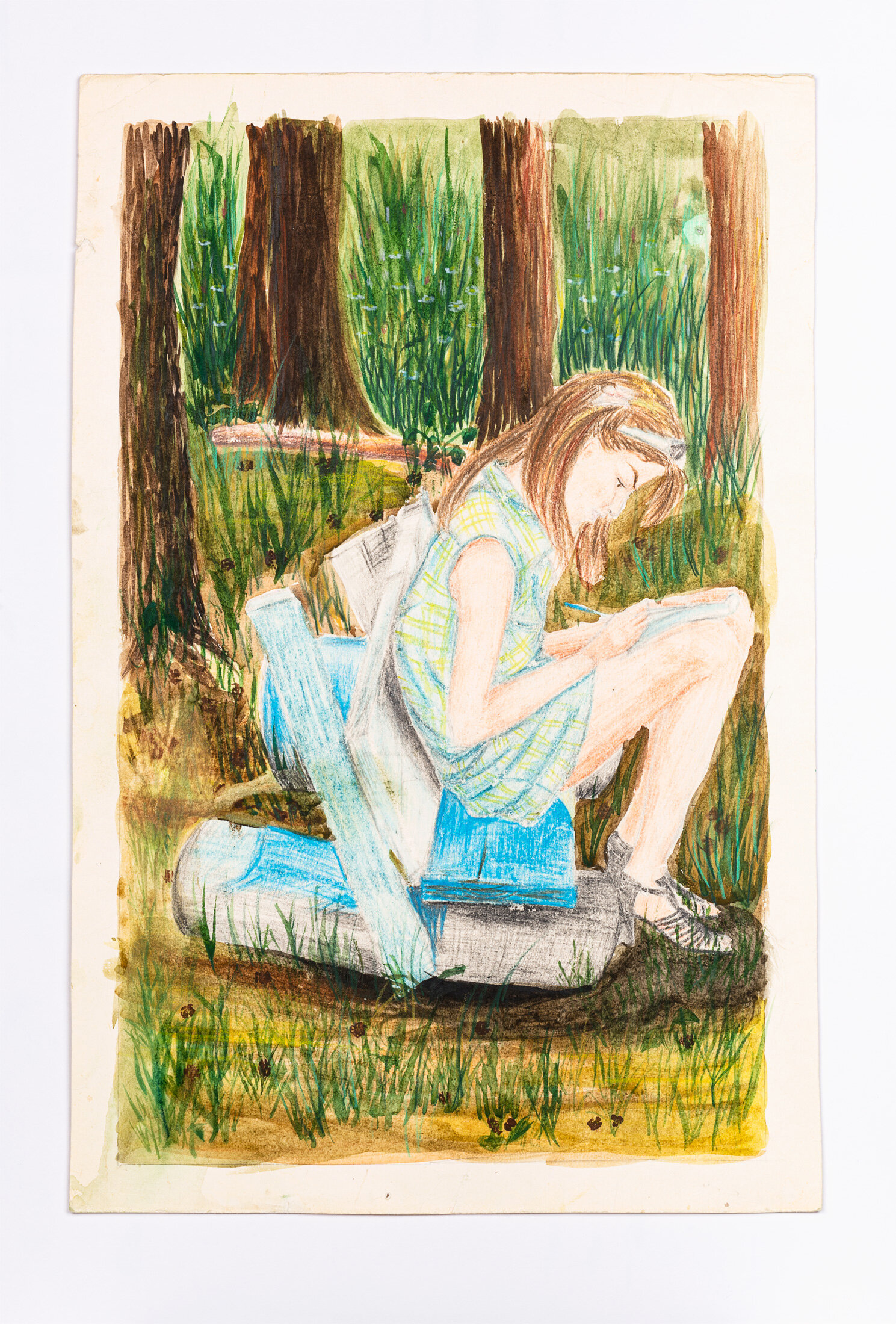 Portrait of Nadya, 1998 - colored pencils, watercolor, gouache on paper