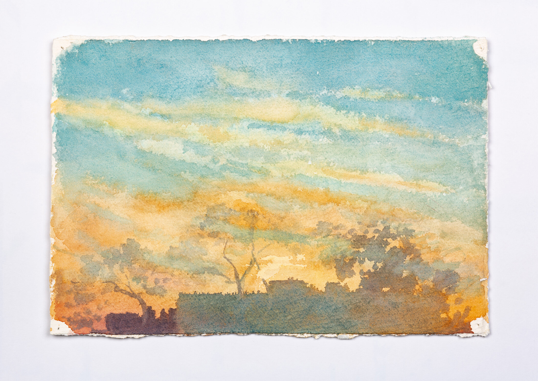 Sunset Clouds. Brooklyn, 2012 - watercolor on paper